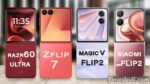 Samsung Z Flip 7 vs Moto Razr 60 Ultra vs Honor Magic V Flip 2 vs Xiaomi Mix Flip 2