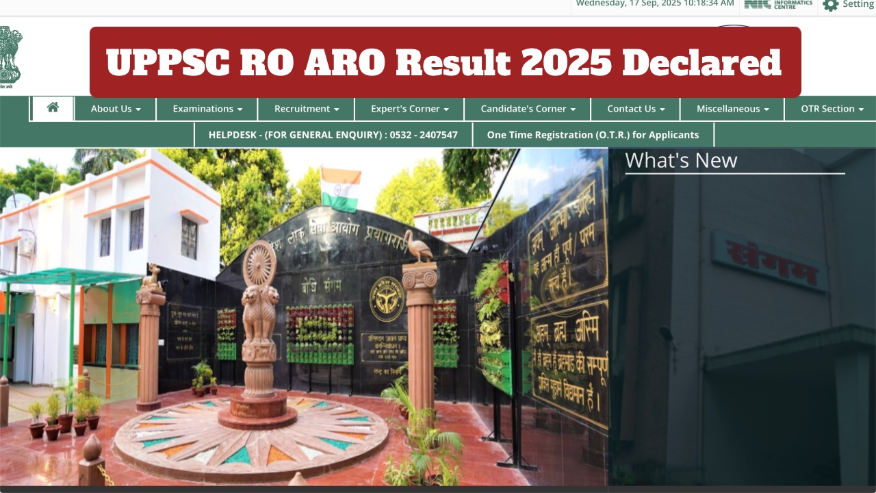 UPPSC RO ARO Result