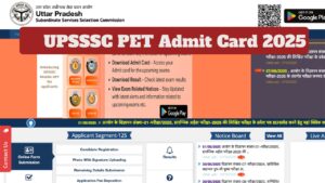 UPSSSC PET Admit Card 2025 – Hall Tickets to be Released Soon at upsssc.gov.in