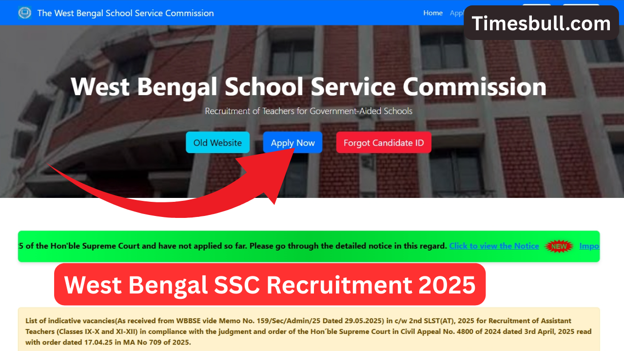 West Bengal SSC Recruitment 2025:...