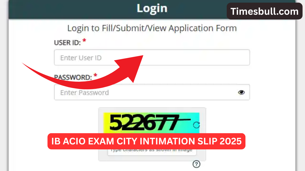 IB ACIO Exam City Slip...