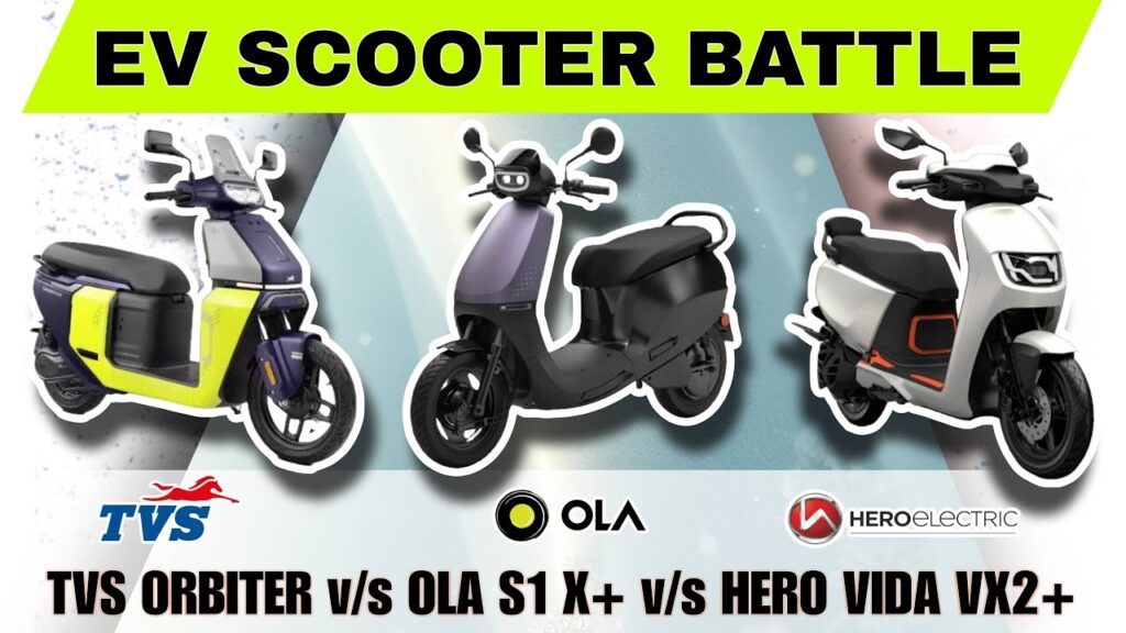 Ola S1 X+ vs TVS Orbiter vs Vida VX2 Plus Price and Range Compared