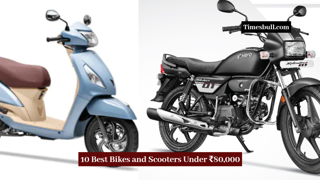 10 Best Bikes and Scooters Under ₹80,000