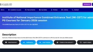 INI CET 2026 January Session Registration Open at aiimsexams.ac.in, How to Apply