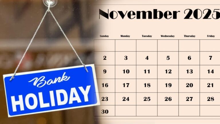 Bank Holidays:  Banks will be closed for these many days in November, check the list