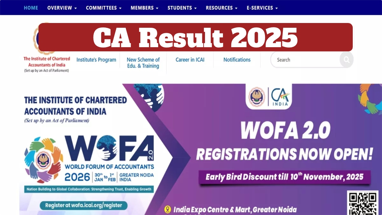 CA September Result 2025 –...