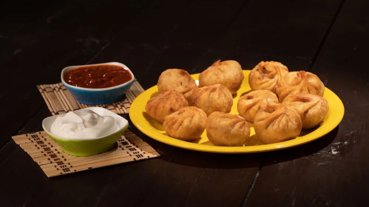 Cheese Corn Kurkure Momos Recipe