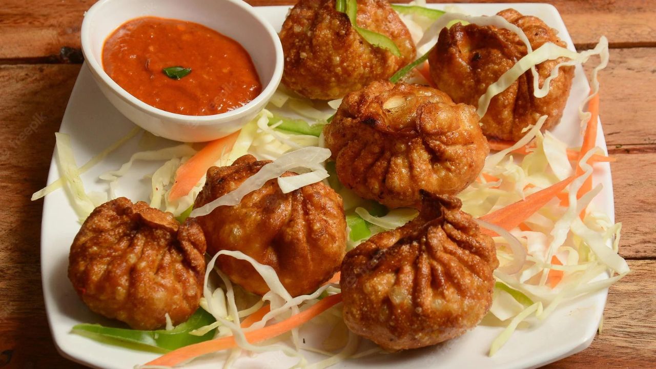 Cheese Corn Kurkure Momos Recipe