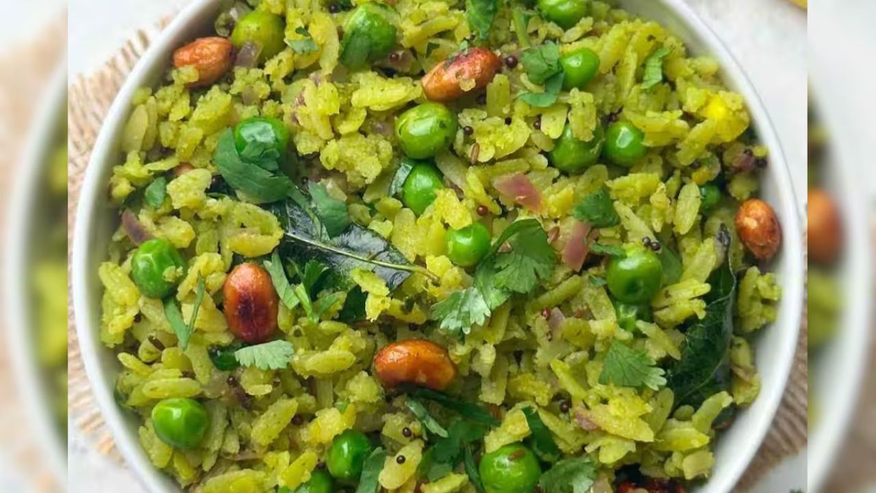 Hariyali Poha Recipe