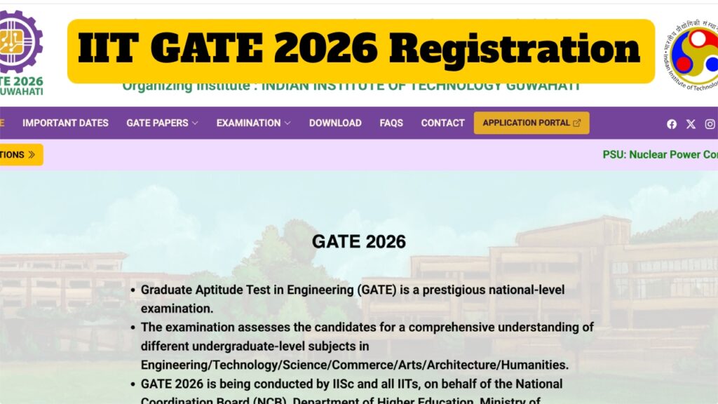 IIT GATE 2026 Registration