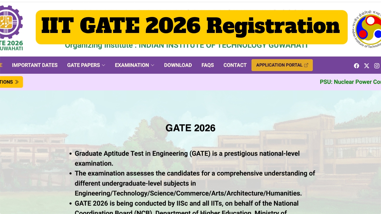 GATE 2026 Registration Apply Pay...