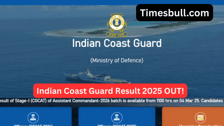 Indian Coast Guard Result 2025 OUT! Sailor & Mechanical Stage-I Results Released – Check Now
