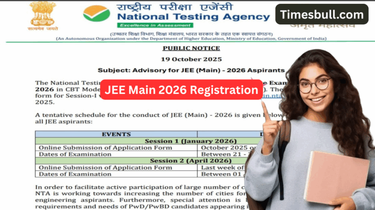 JEE Main 2026 Registration: JEE Main Applications Open! Know Exam Dates and Important Details
