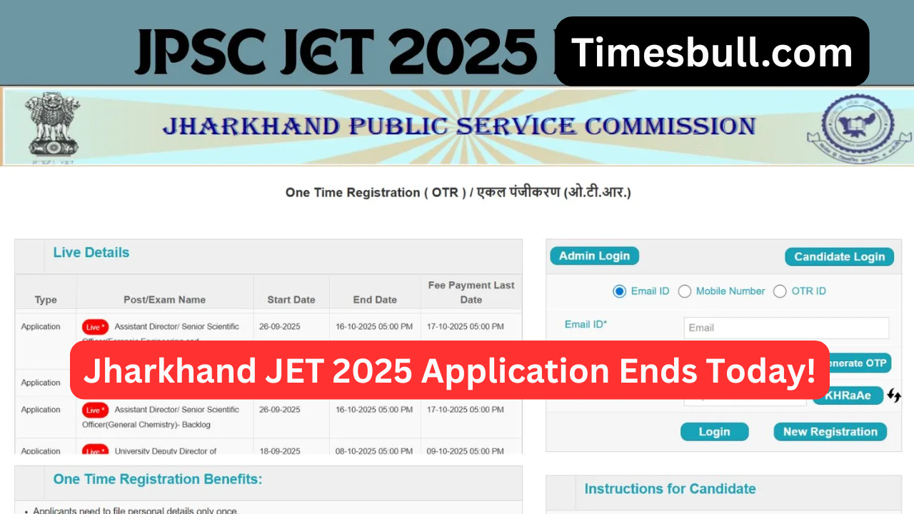 Last Chance Alert! Jharkhand JET...