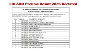 LIC AAO Prelims Result 2025 Declared– Get Direct Link to Check Score at licindia.in