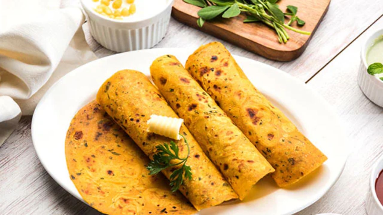 Leftover Rice Thepla Recipe