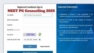 NEET PG Counselling 2025 Round 1 Start – Registration Link & Full Dates at mcc.nic.in
