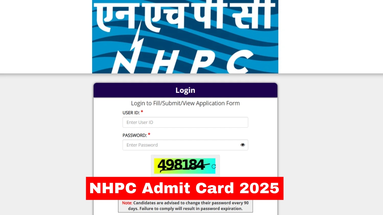 NHPC JE Admit Card 2025...