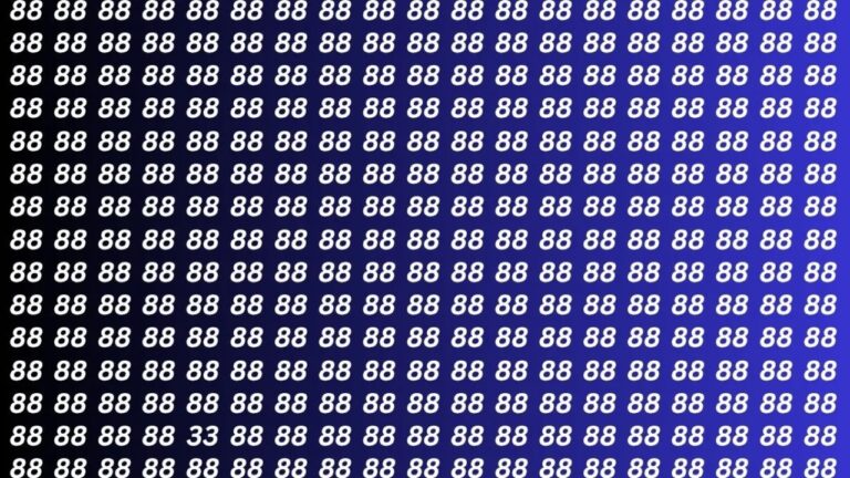 Optical Illusion: Only the sharp-eyed will spot the number 33 hidden among the 88 letters!