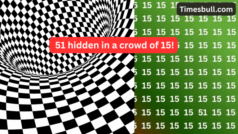 Optical Illusion: 51 hidden in a crowd of 15! If you find it, you’re a genius