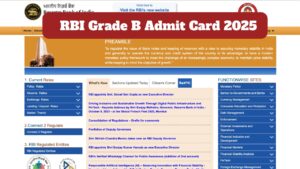 RBI Grade B Admit Card 2025 Declared – Direct Download Link Phase 1 Exam at rbi.org.in