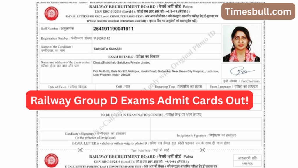 Railway Group D Exams Start November 17, Admit Cards to Be Out This Week!
