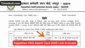 Rajasthan VDO Admit Card 2025 Link Activated! Check Exam Date, Time & Download Link