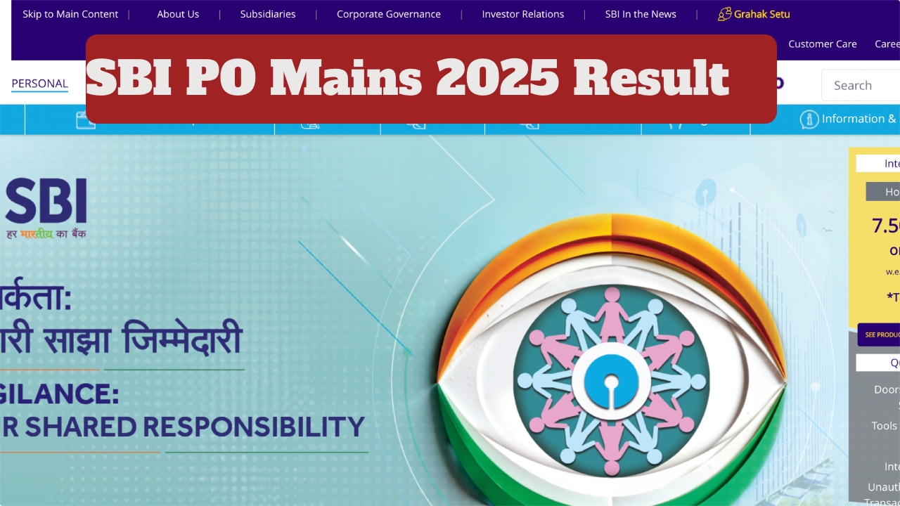 SBI PO Mains 2025 Result...