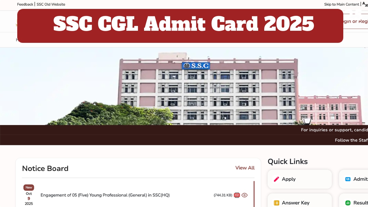 SSC CGL Admit Card