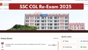 SSC CGL Re-Exam 2025 – How to Download City Slip Out at ssc.gov.in
