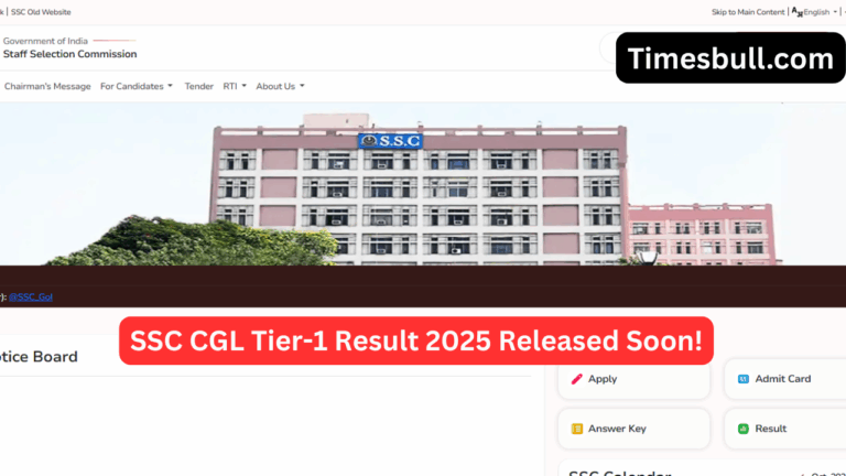 SSC CGL Tier-1 Result 2025 May Be Released Any Day Now – Check Cut-Off and Next Steps