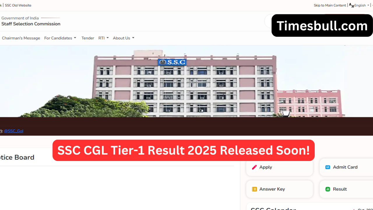 SSC CGL Tier-1 Result 2025...