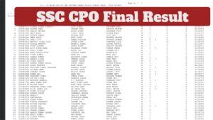 SSC CPO Final Result 2024 Declared – How to Check Merit List & Cutoff on ssc.gov.in