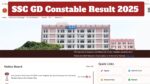 SSC GD Constable Result 2025