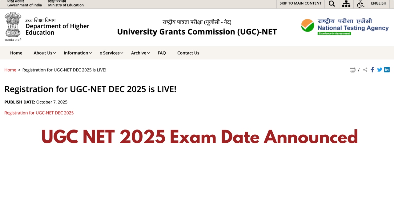 UGC NET 2025 Exam Date...