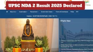 UPSC NDA 2 Result 2025 Declared – Check Your Roll Number for SSB Interview