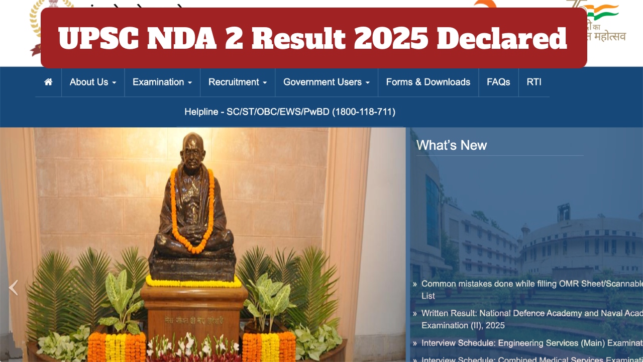 UPSC NDA 2 Result