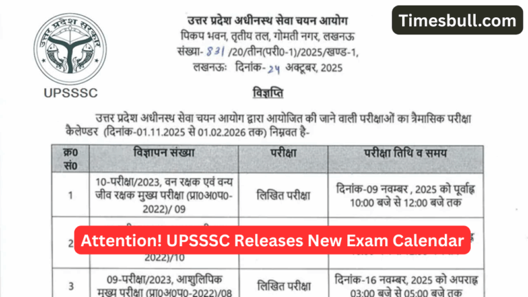 UPSSSC Exam Calendar 2025-26: 8 recruitment exams to be held by February, see full schedule