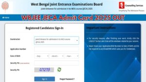 WBJEE JECA Admit Card 2025 OUT – Direct Link to Download Hall Ticket at wbjeeb.nic.in