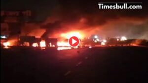 Video: Cylinder explosion on Jaipur-Ajmer highway creates panic, people scared