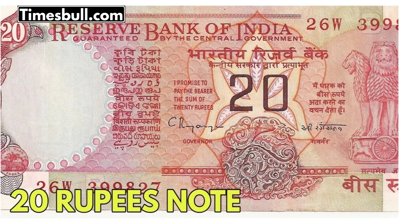 A 20-Rupee Note Can