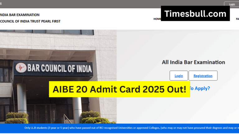 AIBE 20 Admit Card 2025: Major Announcement for Law Graduates, Download Link Goes Live!