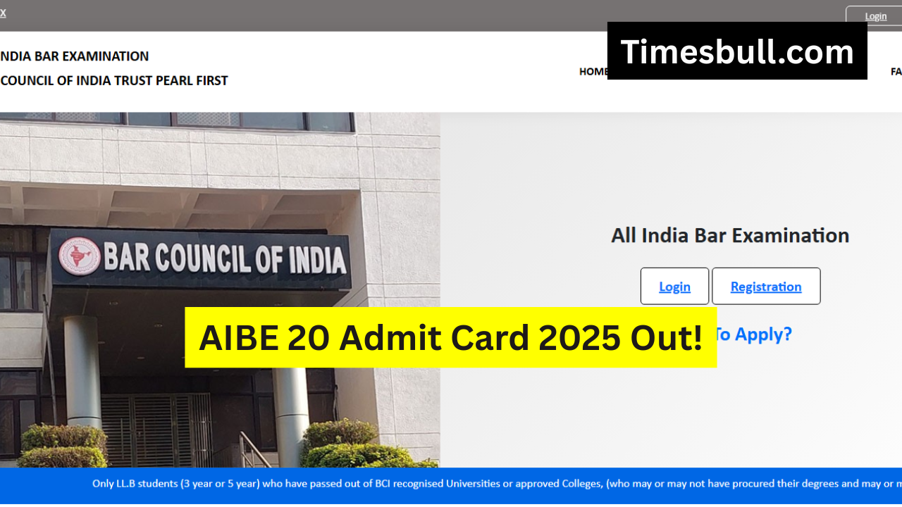 AIBE 20 Admit Card 2025:...