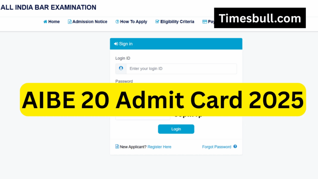 AIBE 20 Admit Card 2025 Out: Exam on Nov 30, Download Hall Ticket Here!