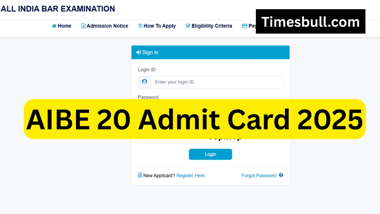 AIBE 20 Admit Card