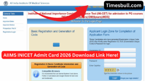 AIIMS INICET Admit Card 2026 Out Now! Download Your Hall Ticket at aiimsexams.ac.in