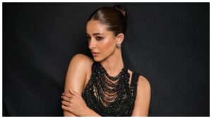 Ananya Panday Latest Look – Actress Flaunts Killer Look in Black Net Saree, Check Out