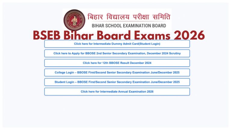 BSEB Bihar Board Exams 2026 – Bihar Board Releases 10th & 12th Dummy Admit Cards, Direct Link
