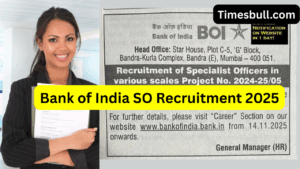 Sarkari Naukri: Bank of India SO Recruitment 2025: Check Eligibility, Salary & Last Date