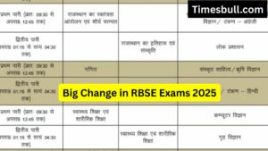 Big Change in RBSE Exams 2025: Class 9, 10, 11, 12 New Shift Rules Announced – Full Date Sheet Inside